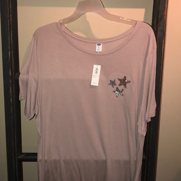 Old Navy Tops - Tan star/sparkles t-shirt